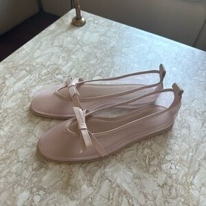 Free People mesh pink ballet flats size 7